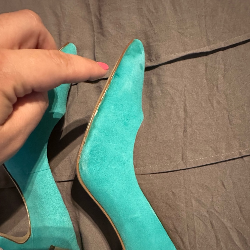 Nine West Robbin egg blue heels